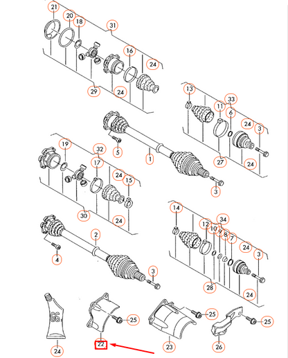 NEW AUDI A4 B6 FRONT LEFT CV BOOT SHIELD GUARD PLATE 8D0407719 ORIGINAL
