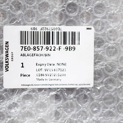 NEW VW TRANSPORTER T5 DASH UPPER CENTRE STOWAGE COMPARMENT 7E0857922F9B9