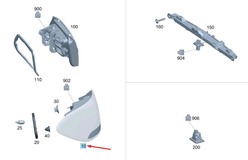 NEW MERCEDES-BENZ GLC COUPE C253 REAR LEFT TAILLIGHT A2539069501 ORIGINAL