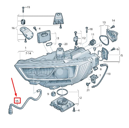 NEW AUDI RS3 LEFT HEADLIGHT VENT HOSE 8V0941717B