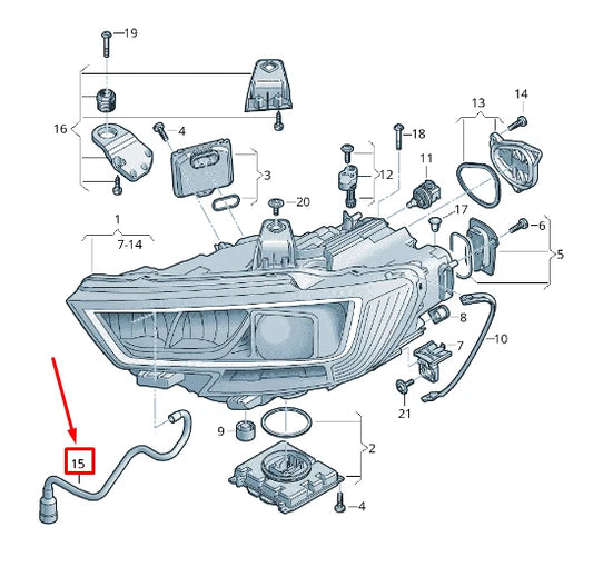 NEW AUDI RS3 LEFT HEADLIGHT VENT HOSE 8V0941717B