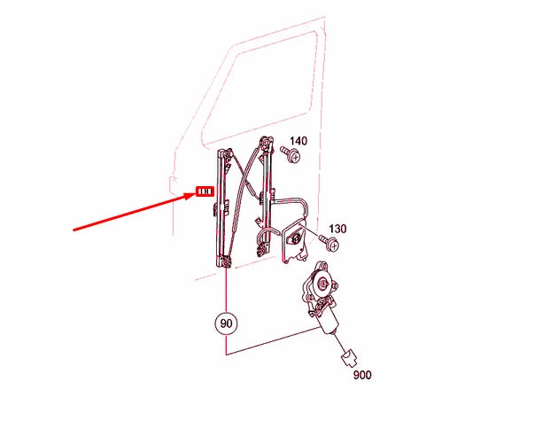 NEW MERCEDES-BENZ G W463 FRONT RIGHT DOOR WINDOW REGULATOR A4637201646 ORIGINAL