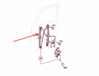 NEW MERCEDES-BENZ G W463 FRONT RIGHT DOOR WINDOW REGULATOR A4637201646 ORIGINAL