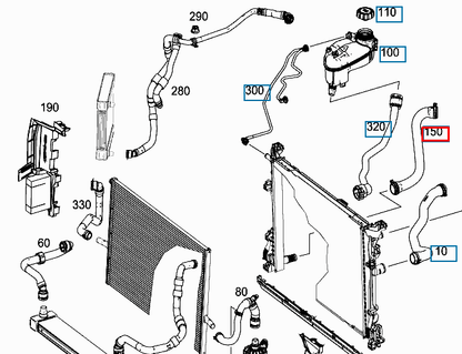 NEW MERCEDES BENZ GLA X156 COOLANT LOWER HOSE A2465010282 ORIGINAL
