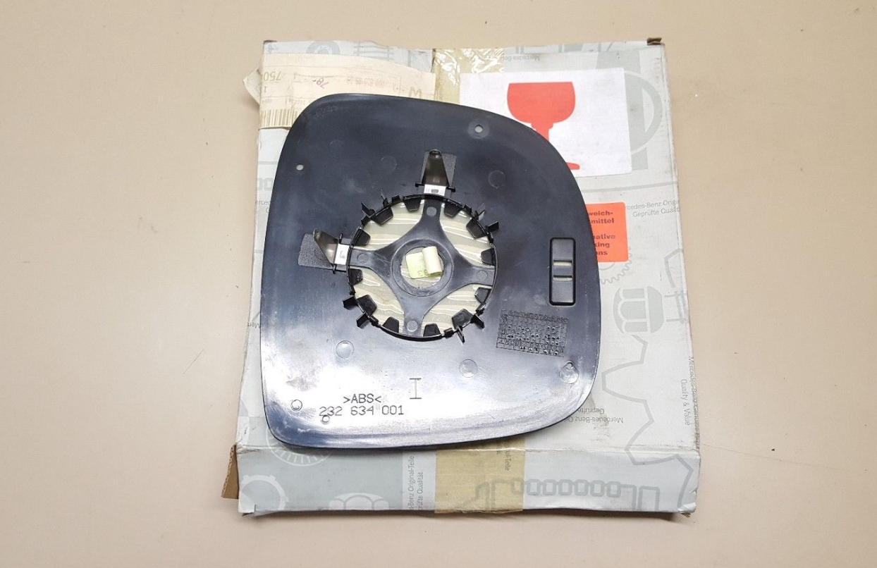 new mb vito w639 front left door mirror convex glass a0008100519 original