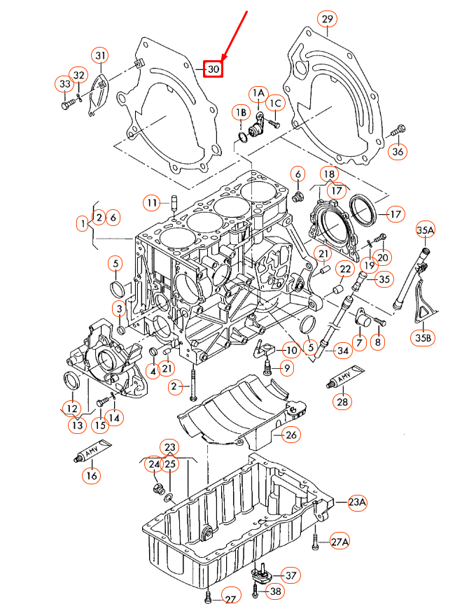 NEW VOLKSWAGEN BEETLE 9C ENGINE COVER PLATE 06A103645 ORIGINAL