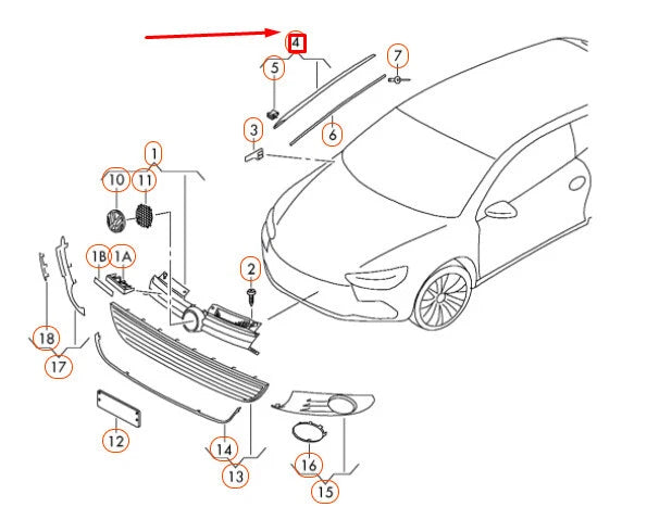 NEW VOLKSWAGEN GOLF MK6 LEFT SIDE WINDSHIELD END TRIM 5K0854319C5AP
