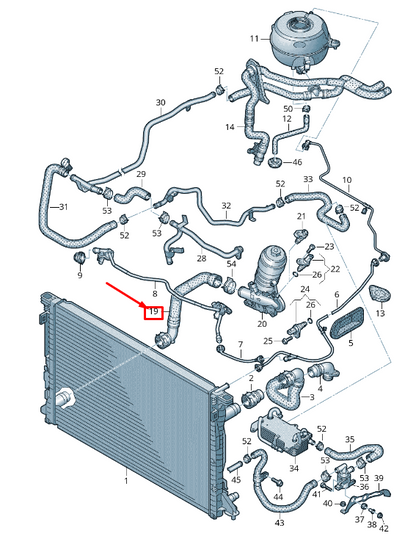 new audi a6 c8 coolant hose with quick release coupling 4k0122055bp original