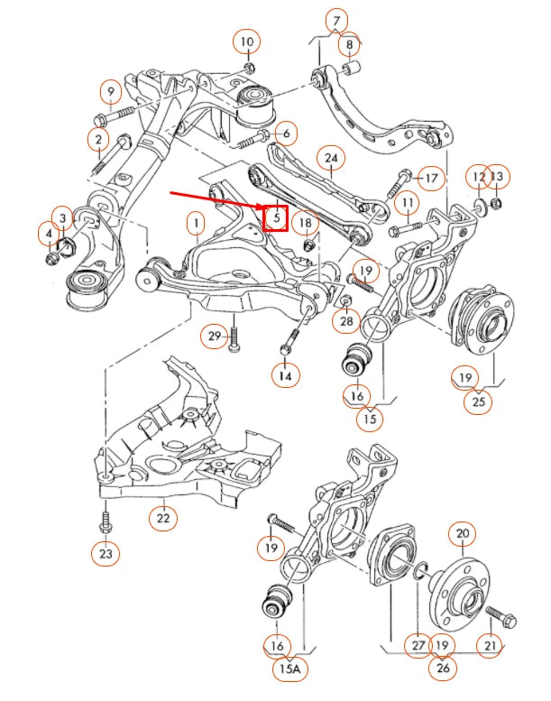NEW AUDI A6 C6 REAR TRACK ROD 4F0501529E ORIGINAL
