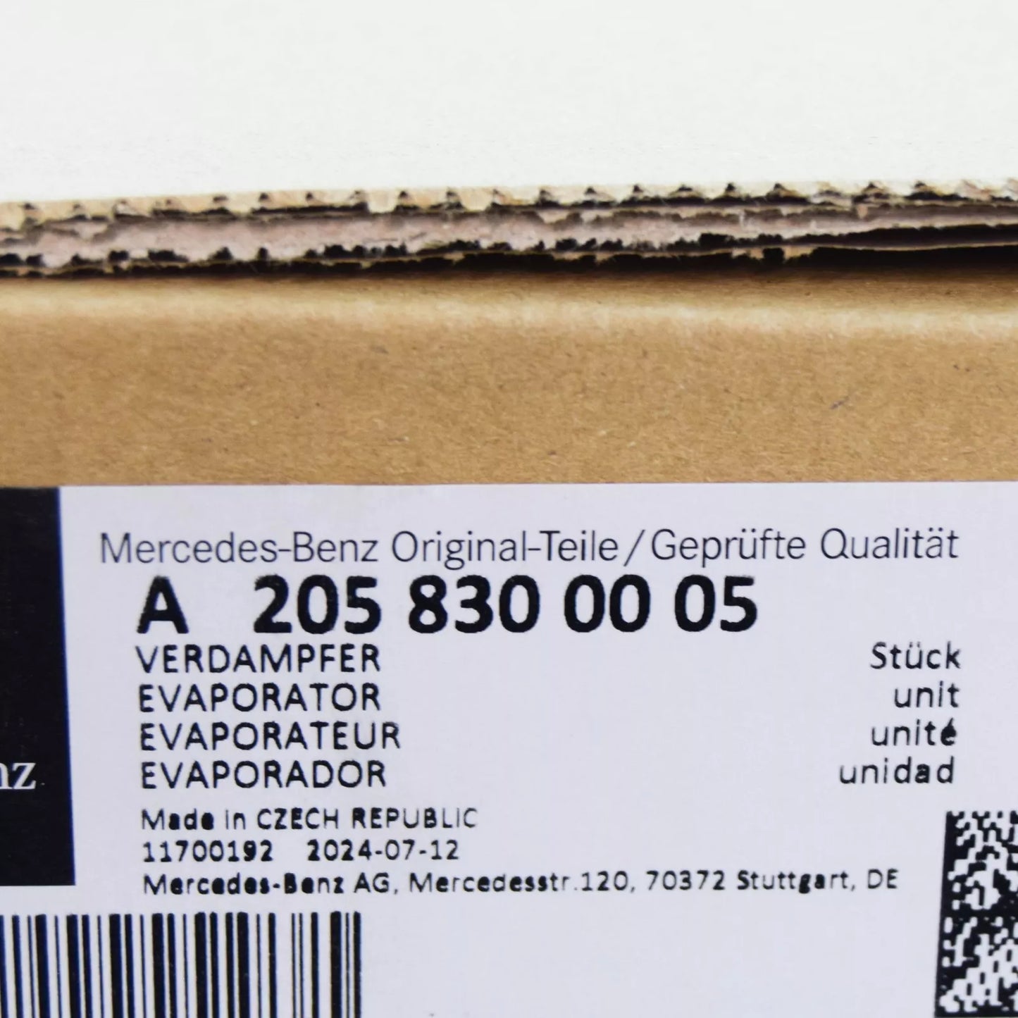 NEW MERCEDES-BENZ E W213 AIR CONDITIONING RADIATOR A2058300005 ORIGINAL