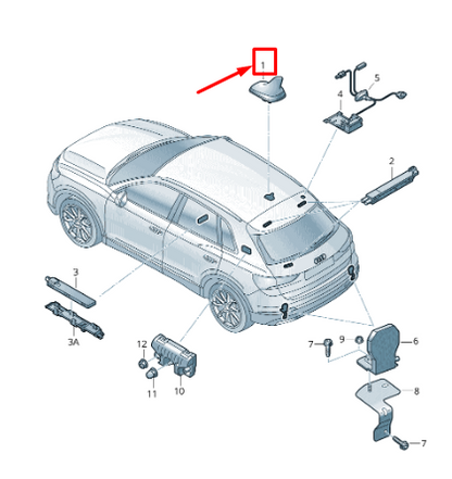 new audi a5 f5 roof antenna 4m0035503n gru 4m0035503ngru original