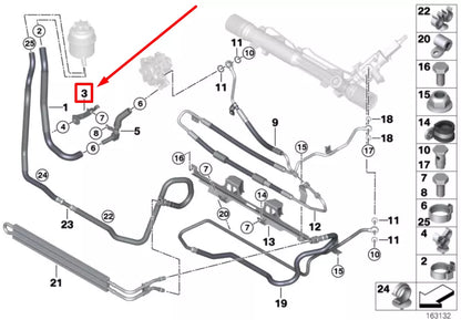 NEW BMW 3 E93 SUSPENSION LUBRICATION SYSTEM HOLDER 32412283786 2283786 ORIGINAL