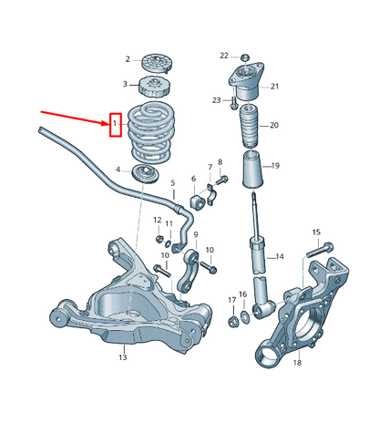 new audi a6 c6 rear coil spring 4f0511115be original