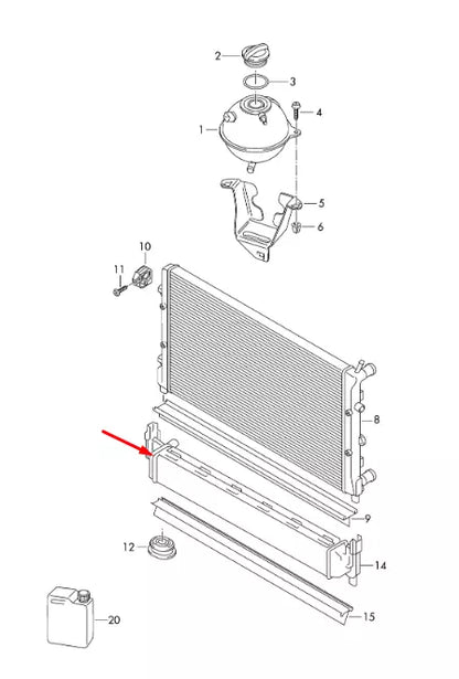 NEW AUDI A1 8X RADIATOR PROTECTIVE GRILLE 8X0121746B