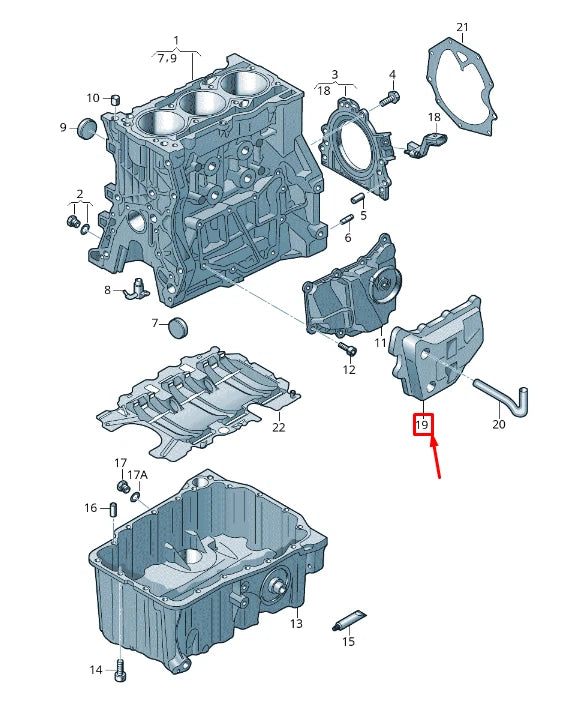 NEW VOLKSWAGEN T-ROC A11 OIL SEPARATOR COVER 04E103729G