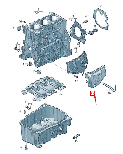 NEW VOLKSWAGEN T-ROC A11 OIL SEPARATOR COVER 04E103729G