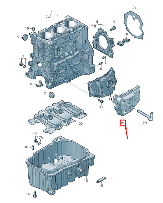 NEW VOLKSWAGEN T-ROC A11 OIL SEPARATOR COVER 04E103729G