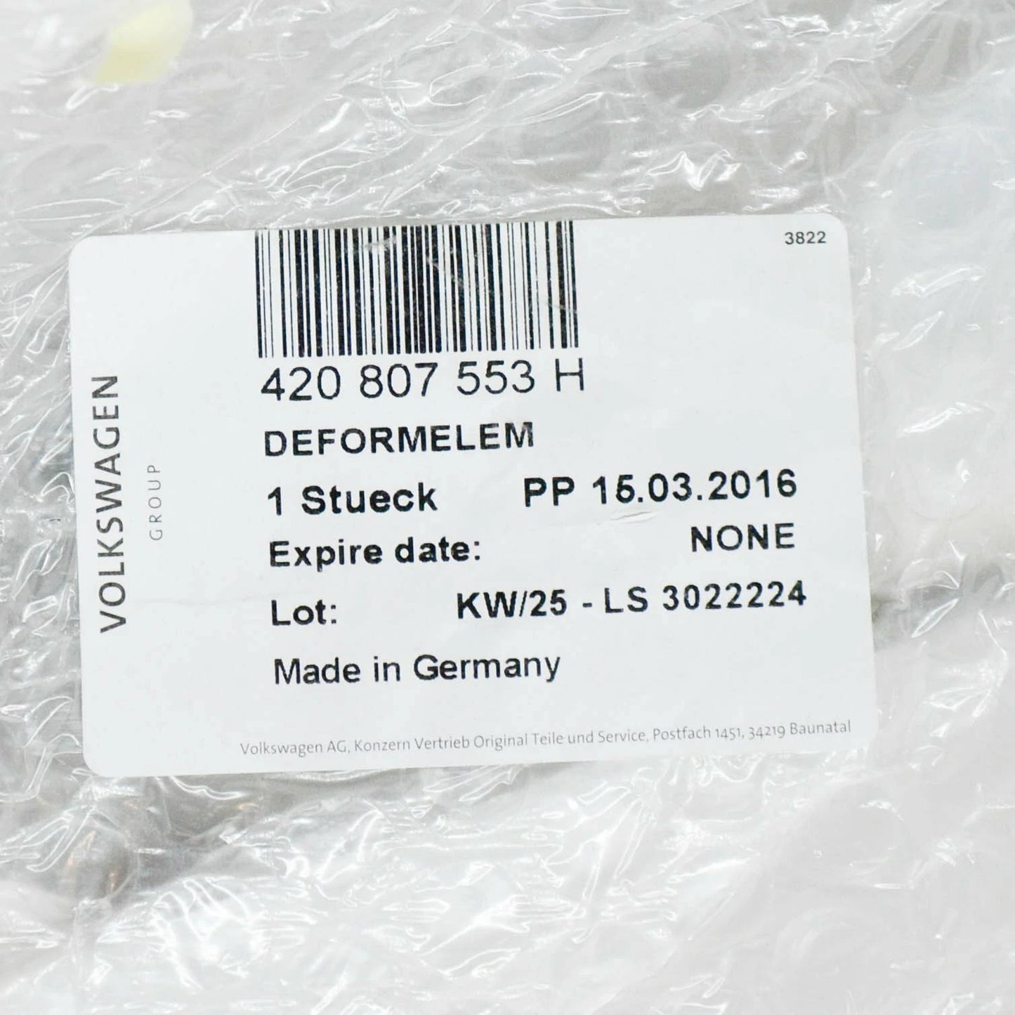 NEW AUDI R8 42 REAR BUMPER LEFT IMPACT BAR BRACKET 420807553H