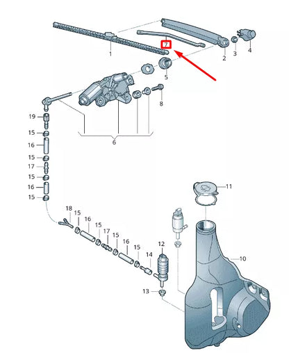 NEW VW CRAFTER 2F MK1 REAR RIGHT WINDOW WIPER WATER JET 2E0955986