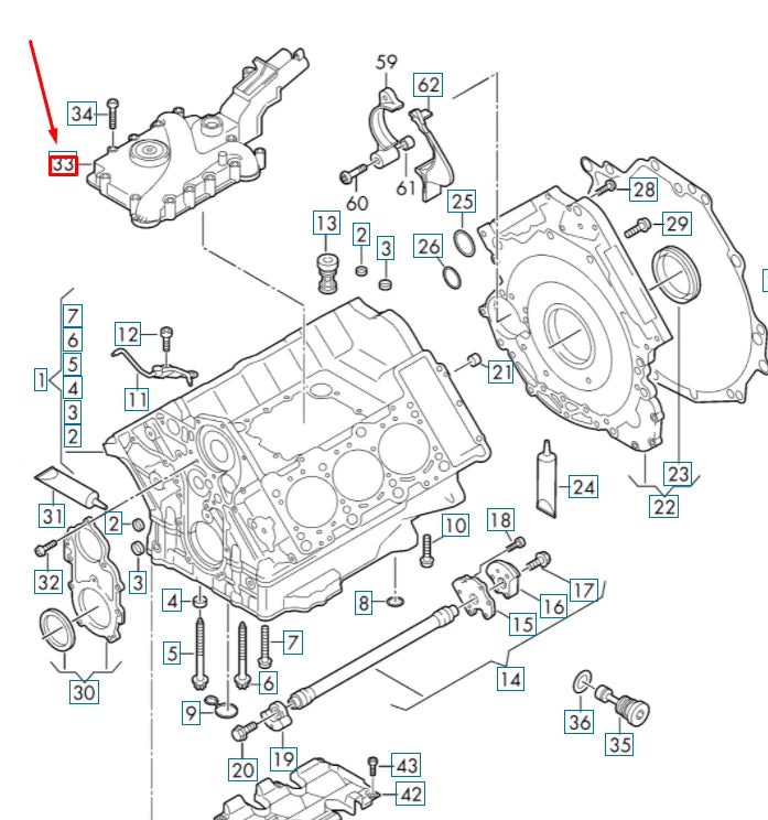 NEW AUDI Q5 8R MK1 ENGINE CRANKCASE VENT VALVE TRIM 06E103547AH