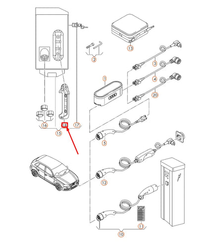 NEW AUDI A3 CHARGER DISPLAY AND CONTROL UNIT BRACKET 8V4915899 ORIGINAL