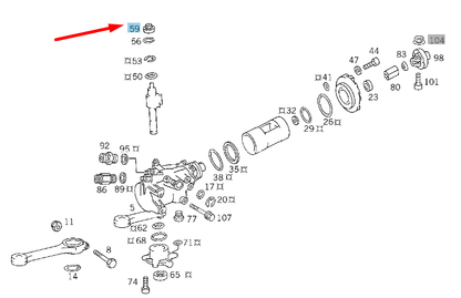 new mercedes-benz clk c208 steering gear nut a0009904050 original