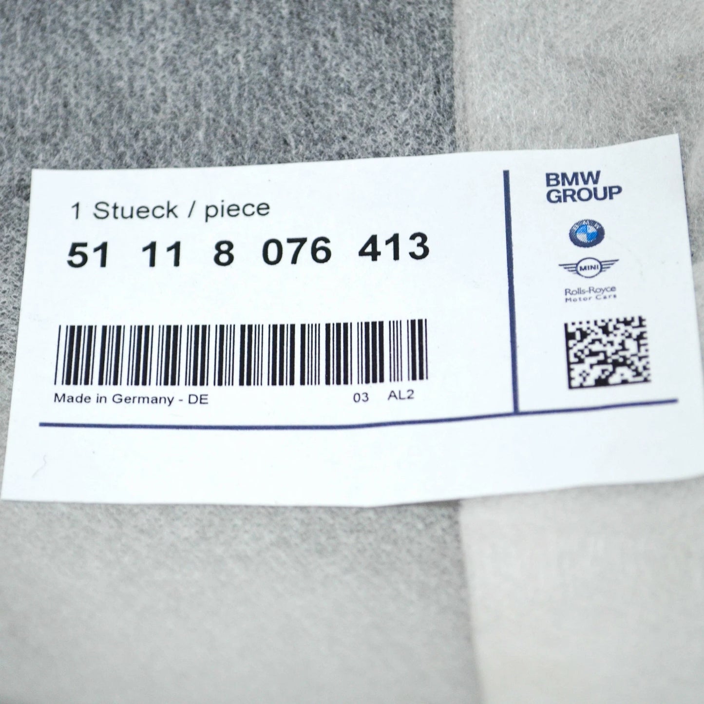 NEW BMW 7 G11 G12 M FRONT LEFT AIR BRAKE TRIM DUCT 51118076413 ORIGINAL