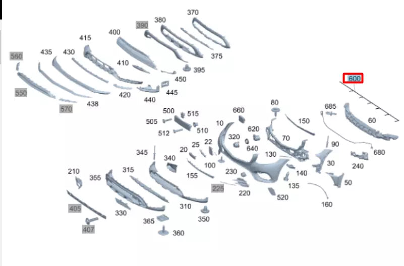 NEW MERCEDES-BENZ GLC C253 FRONT PARKING SENSOR WIRING LOOM A2535406330 ORIGINAL