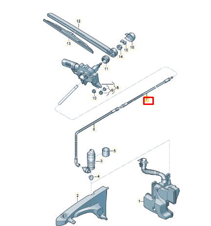 new audi q3 f3 sportback washer system hose pipe 83a955961 original