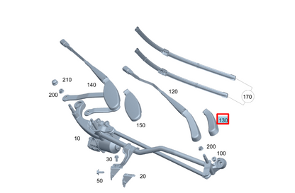 NEW MERCEDES-BENZ E W213 LEFT WIPER ARM COVER CAP A2138240300 ORIGINAL