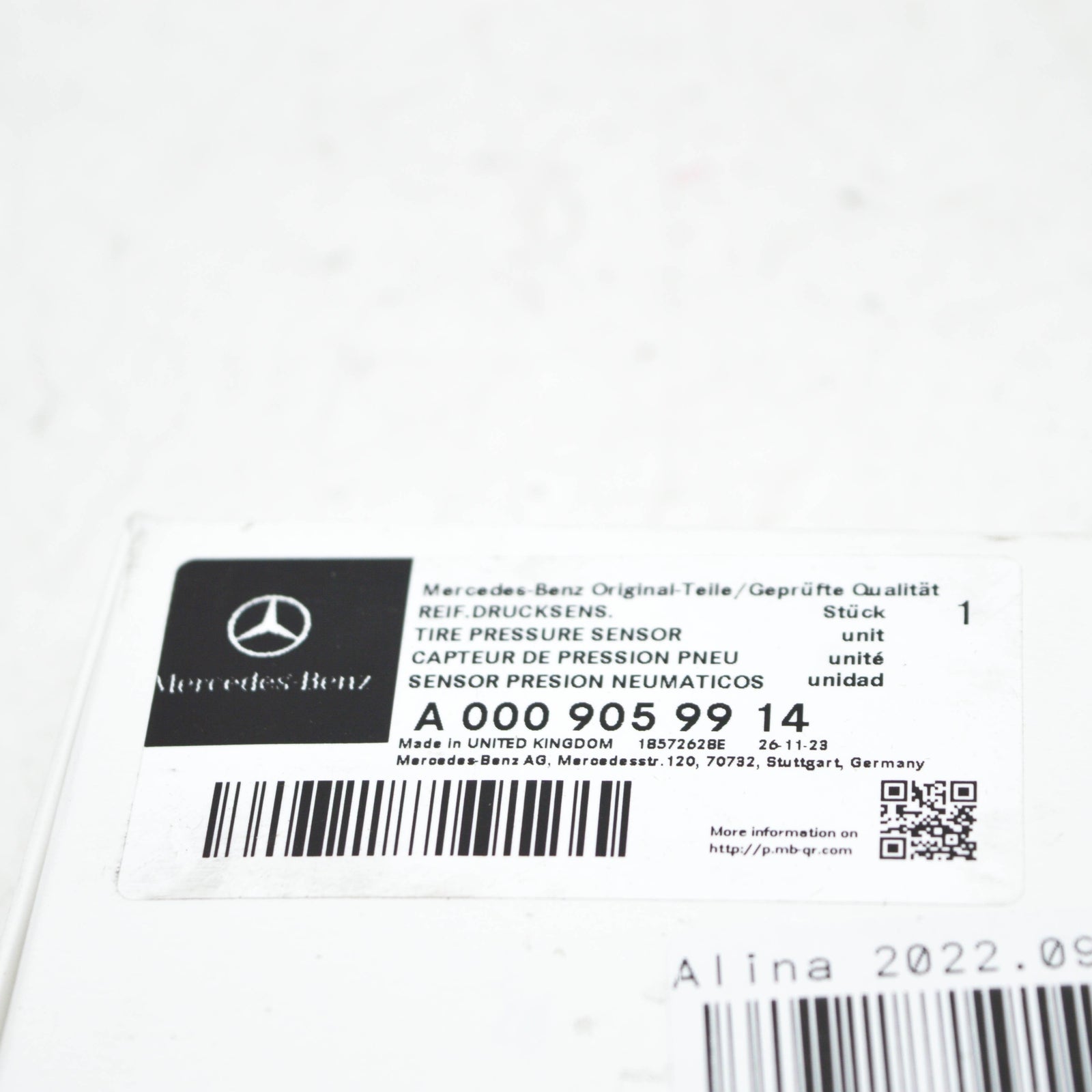 NEW MERCEDES-BENZ GLC COUPE C253 TYRE PRESSURE SENSOR KIT A0009059914 ORIGINAL