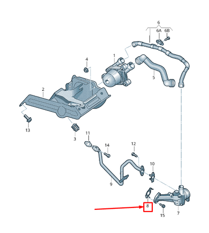 new vw golf vi 5k mk6 air injection pump check valve gasket 07k131120d original