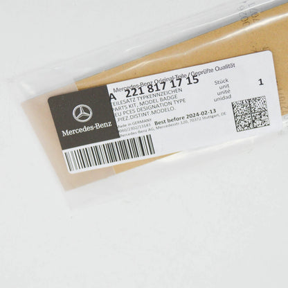 NEW MERCEDES-BENZ E 63 AMG W212 V8 BITURBO FENDER EMBLEM A2218171715 ORIGINAL