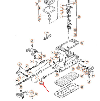 NEW AUDI A3 8P GEAR SHIFTING MECHANISM SELECTOR CABLE 1K0711266T ORIGINAL