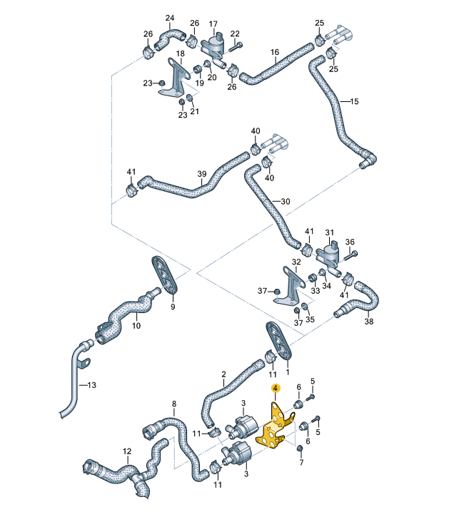 NEW AUDI Q5 FY ADDITIONAL COOLANT PUMP BRACKET 80A121305A ORIGINAL