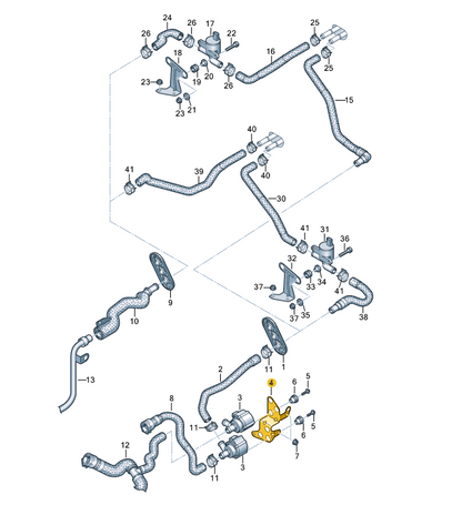 NEW AUDI Q5 FY ADDITIONAL COOLANT PUMP BRACKET 80A121305A ORIGINAL