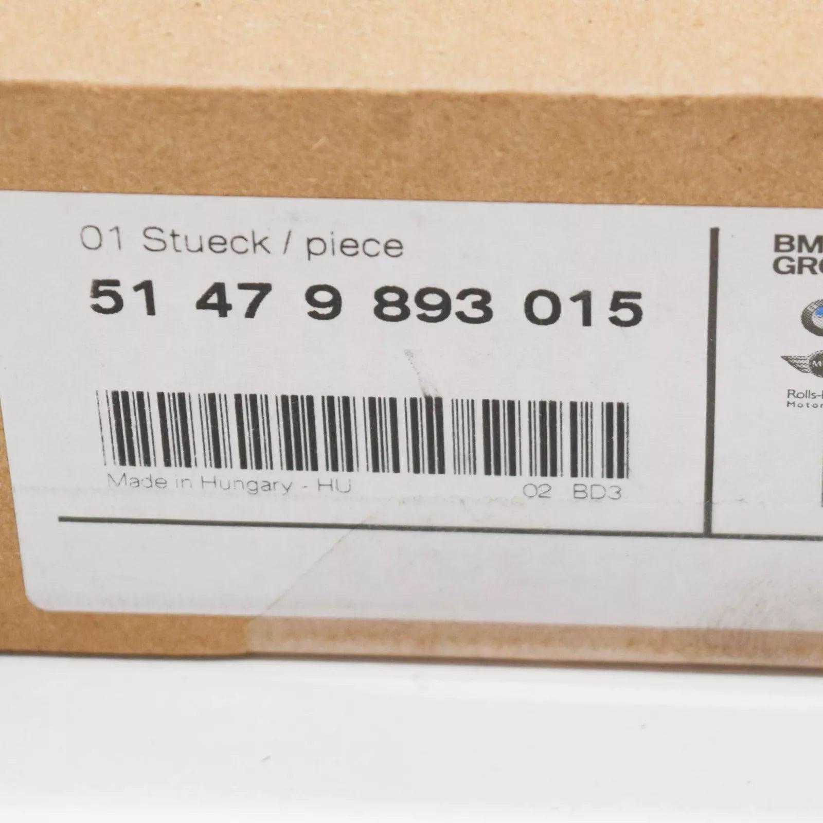 NEW BMW X7 G07 LEFT LUGG.COMP.LID MNTNG.ROLLER COVER 9893015 51479893015