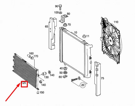 NEW MERCEDES-BENZ G W463 AMG WATER COOLER A4635000202 ORIGINAL