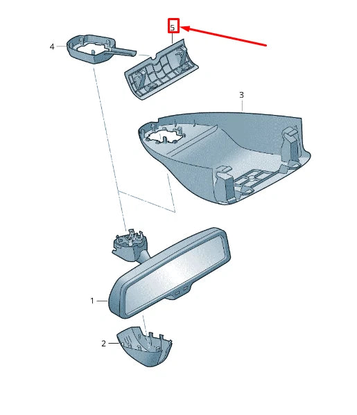 NEW VW TOUAREG 7P MK2 INTERIOR MIRROR COVER 7P685718582V