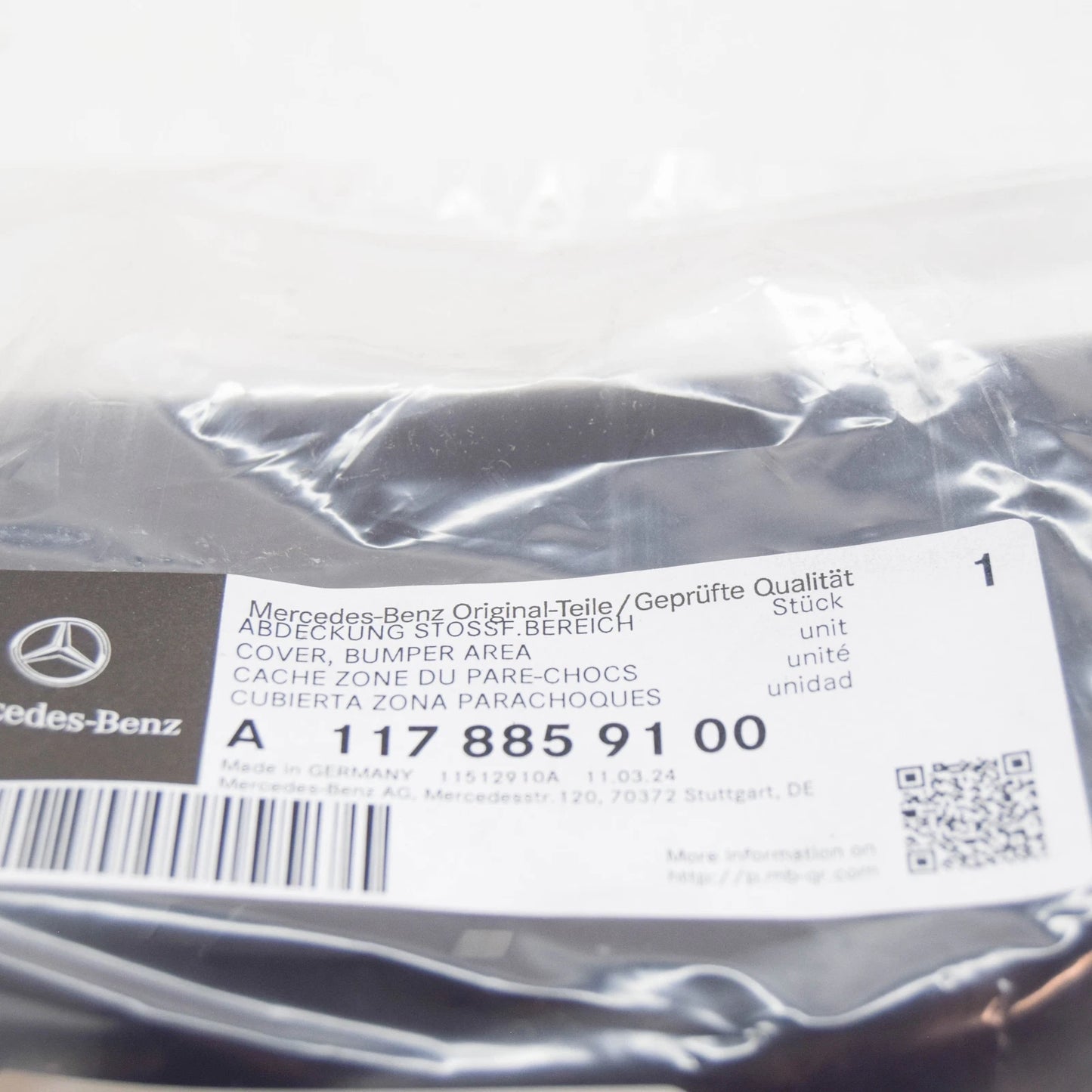 NEW MB CLA C117 AMG FRONT LOWER AIR DUCT SEGMENT LEFT A1178859100 ORIGINAL