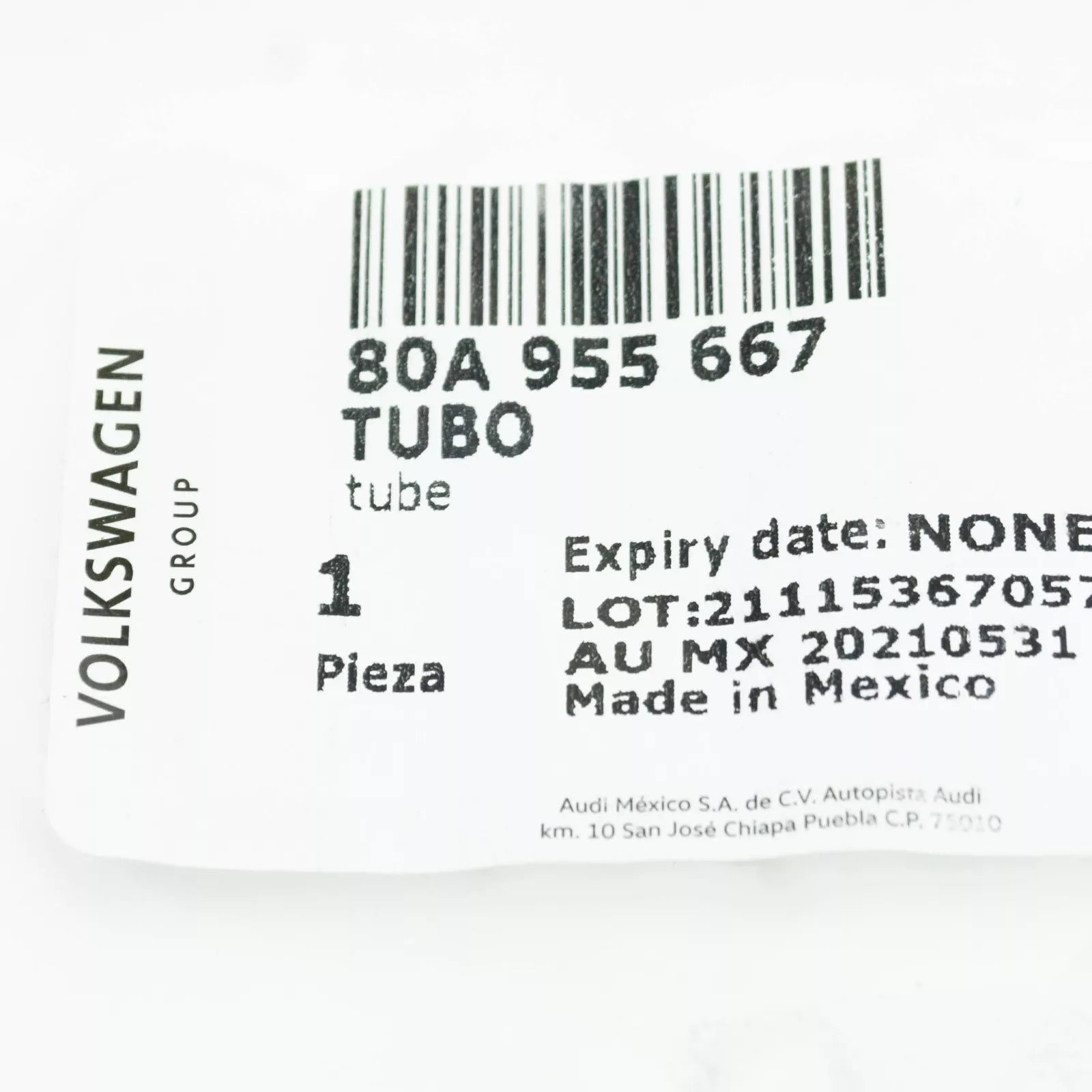 NEW AUDI Q5 FY HEADLIGHT WASHER SYSTEM HOSE 80A955667 ORIGINAL