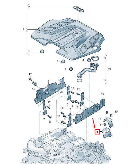 NEW AUDI Q7 4M REAR LOWER ENGINE HEAT SHIELD 0P2119529A