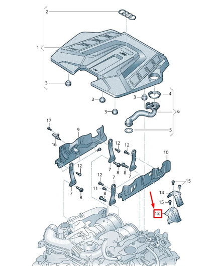 NEW AUDI Q7 4M REAR LOWER ENGINE HEAT SHIELD 0P2119529A