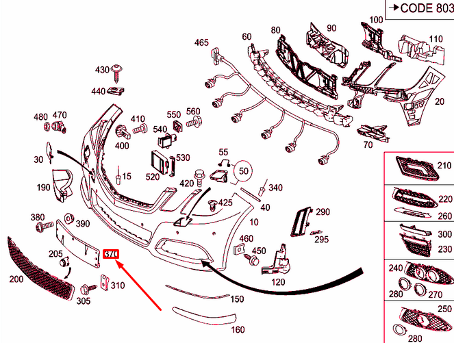 NEW MERCEDES-BENZ E W212 FRONT BUMPER LICENSE PLATE MOLDING A2128850581 ORIGINAL