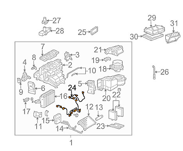 NEW MERCEDES BENZ C W203 EVAPORATOR HEATER CABLE HARNESS LHD A2038301315