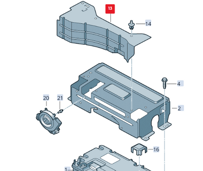 new audi q8 4mn battery cover 4m0915365 original