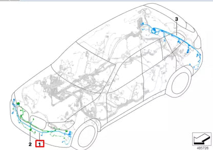 NEW BMW X3 G01 FRONT BUMPER PDC PARKING AID WIRING HARNESS 61126991959 ORIGINAL