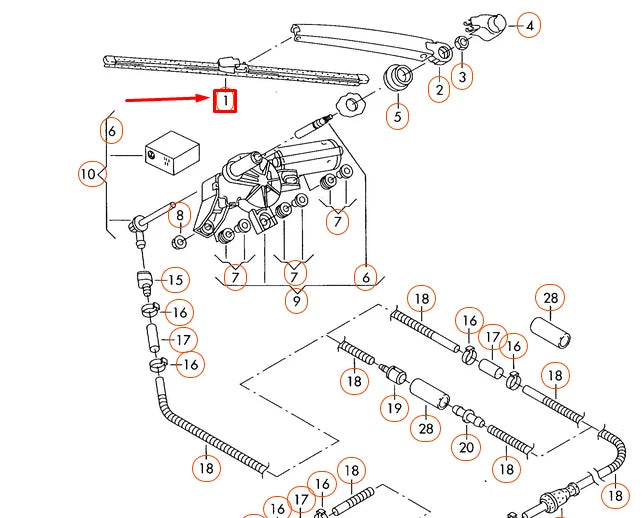 NEW VOLKSWAGEN PASSAT B6 3C REAR TAILGATE WIPER BLADE 3C9955425 ORIGINAL