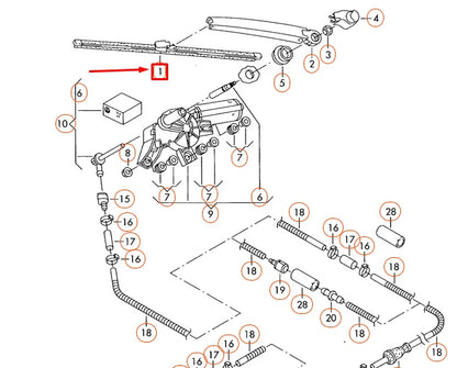 NEW VOLKSWAGEN PASSAT B6 3C REAR TAILGATE WIPER BLADE 3C9955425 ORIGINAL