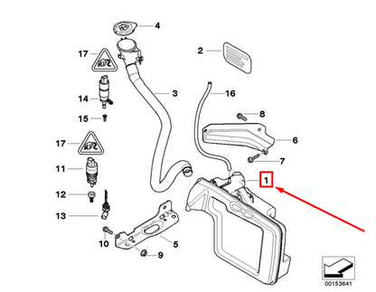 new bmw 5 touring e61 window washer tank 61667179454 7179454 original